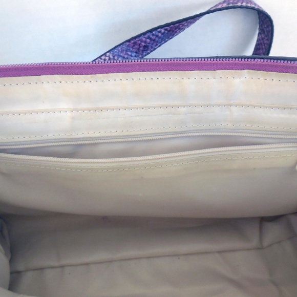 Guess Purple VTG Snakeskin Baquette Purse Handbag - Picture 4 of 5